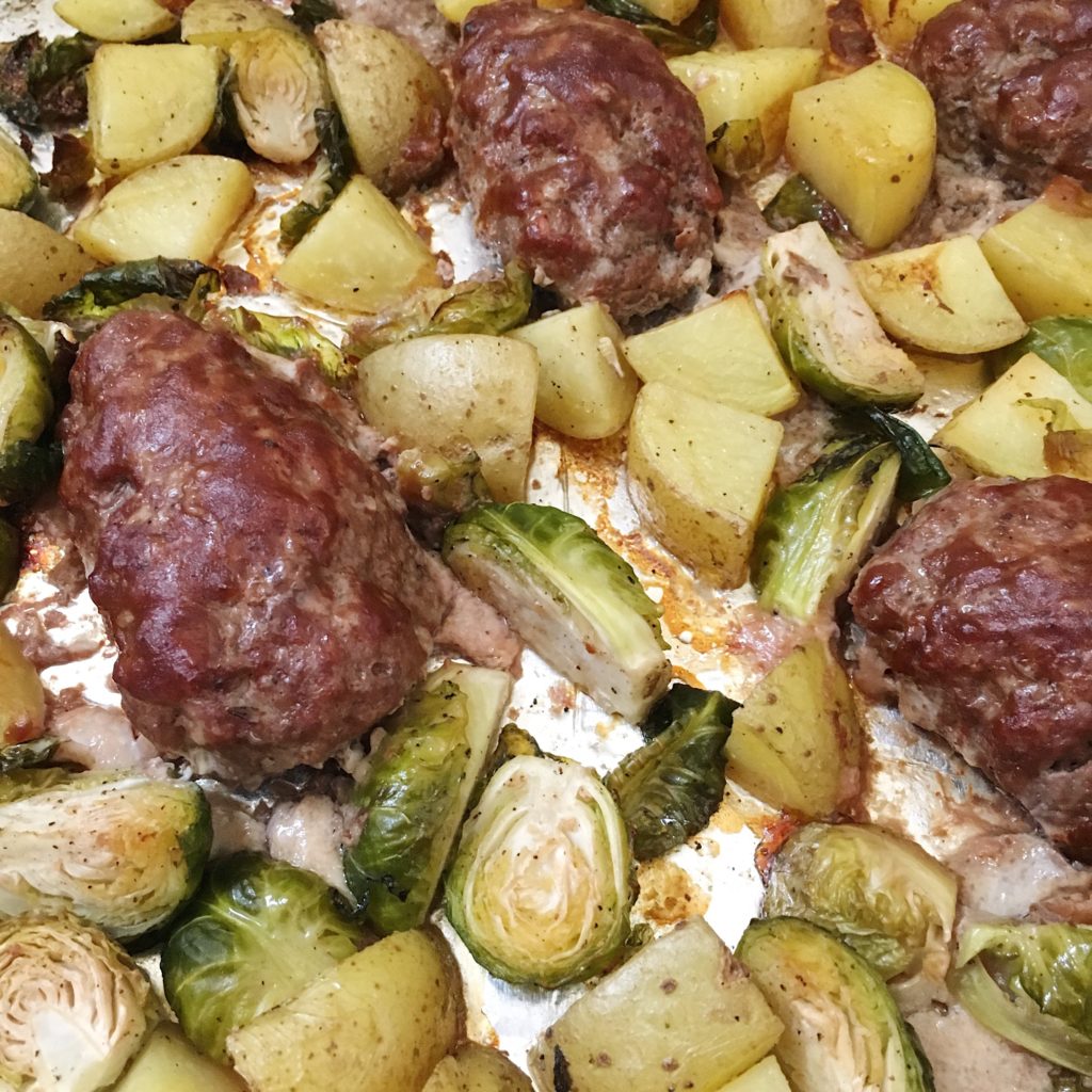 One Pan Mini BBQ Meatloaves