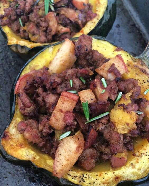 stuffed acorn squash with sausage