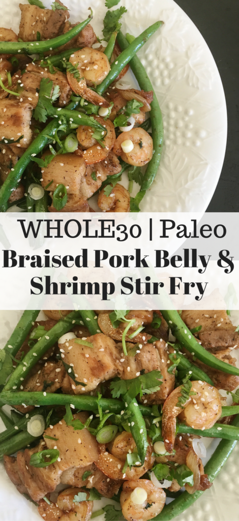 Braised Pork Belly and Shrimp Stir Fry