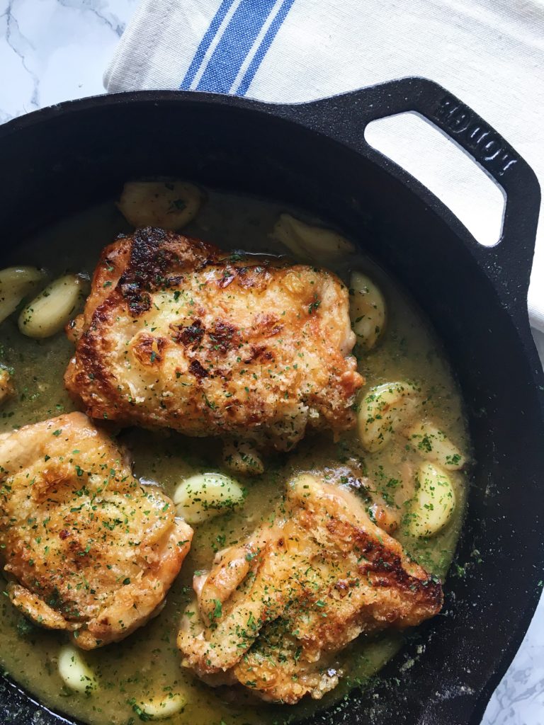 Creamy Garlic Chicken Thighs (Whole30, Paleo) - a dash of dolly
