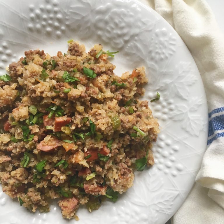 Dirty Cajun Cauliflower Rice (Whole30, Paleo) a dash of dolly