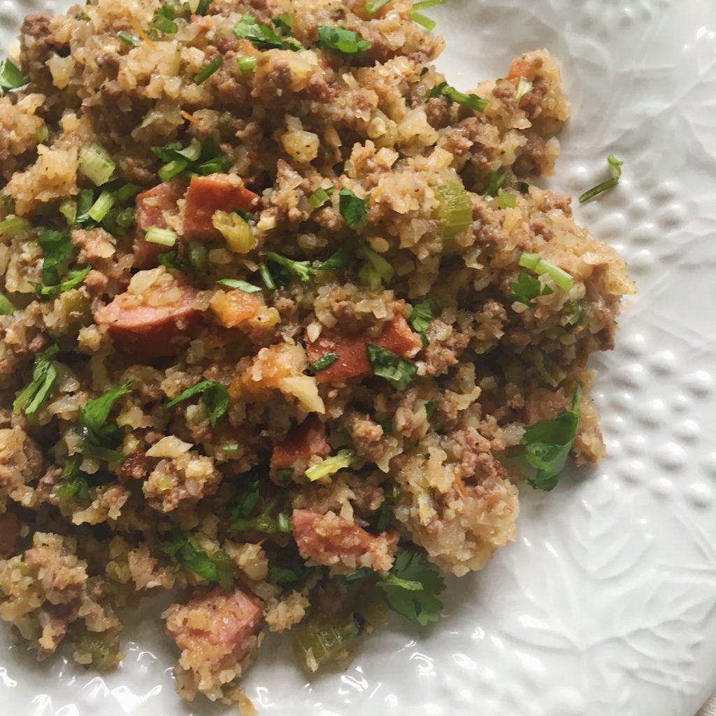 Dirty Cajun Cauliflower Rice (Whole30, Paleo) a dash of dolly