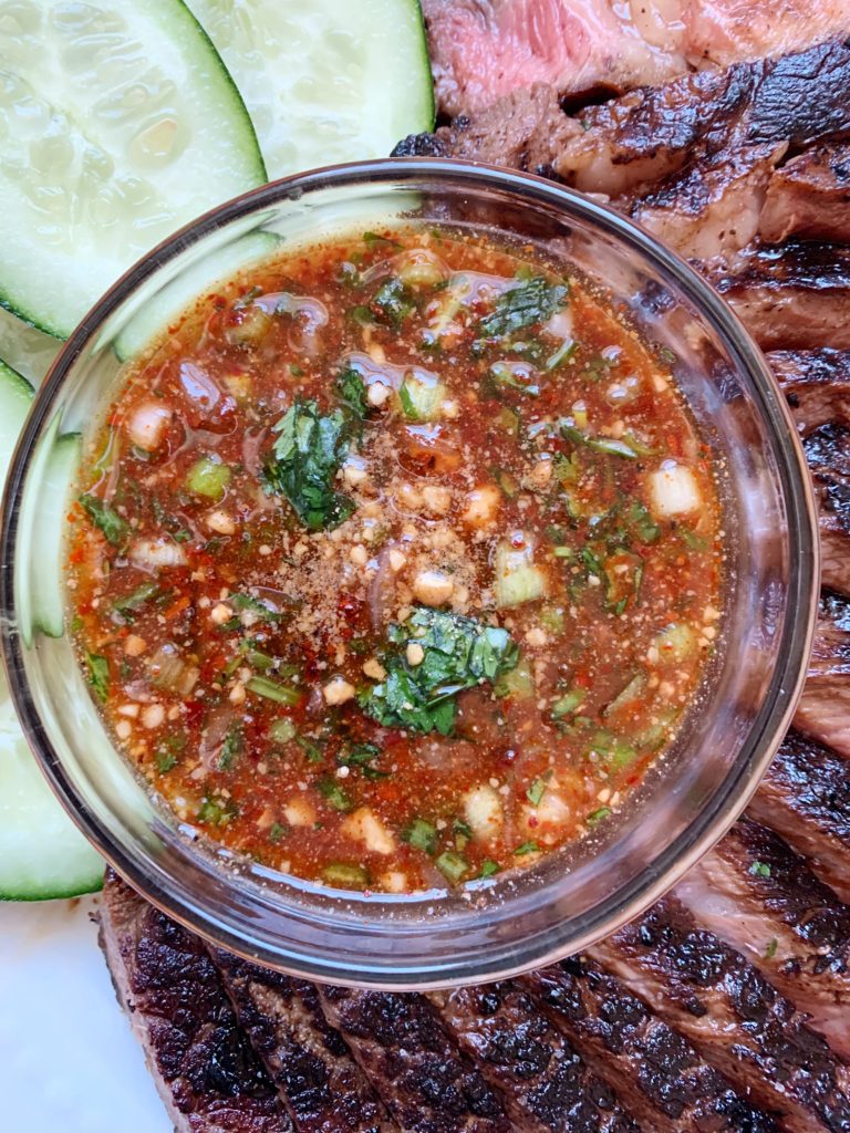 Simple Crying Tiger Steak with Nam Jim Jaew Sauce