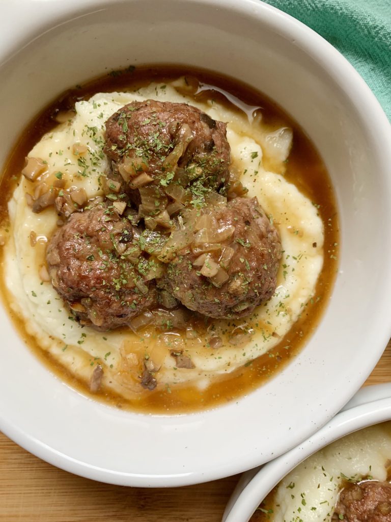 French Onion Soup Meatballs (Whole30, Paleo) - a dash of dolly