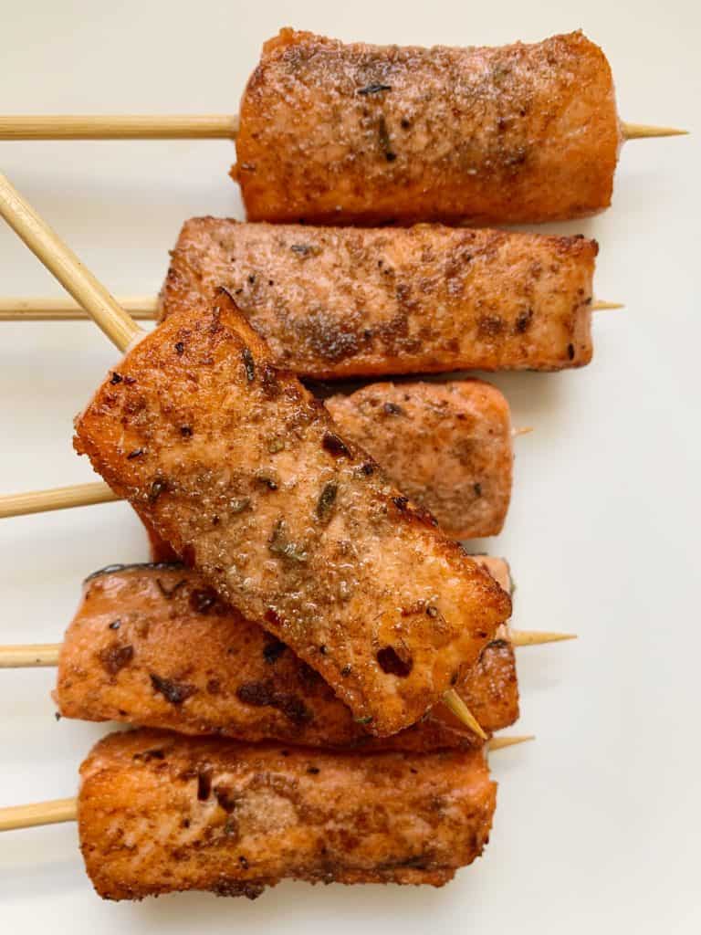 salmon satay skewers