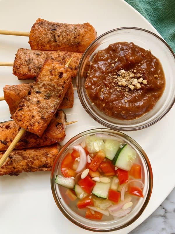 Salmon Satay Skewers (Whole30, Paleo) a dash of dolly