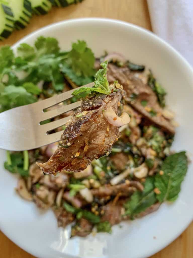 spicy thai beef salad