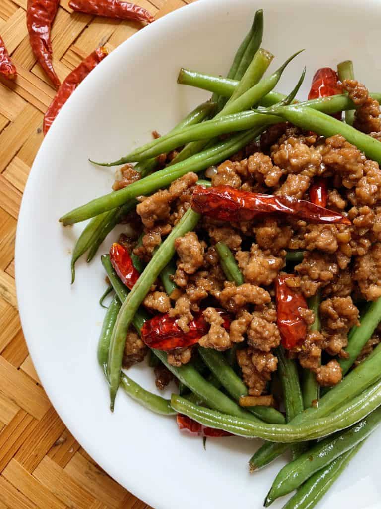 szechuan green beans and pork