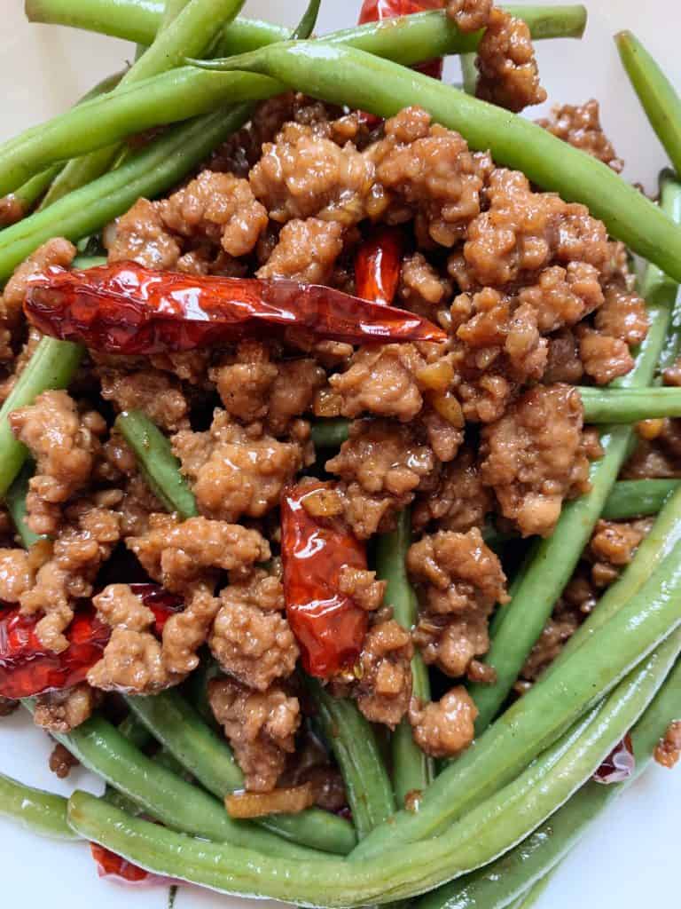 szechuan green beans and pork