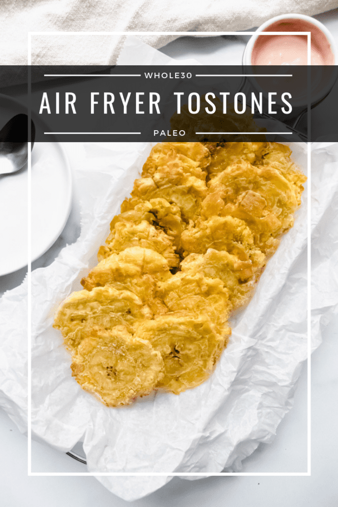 a basket full of air fryer tostones