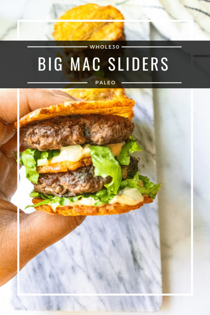 big mac sliders being held up