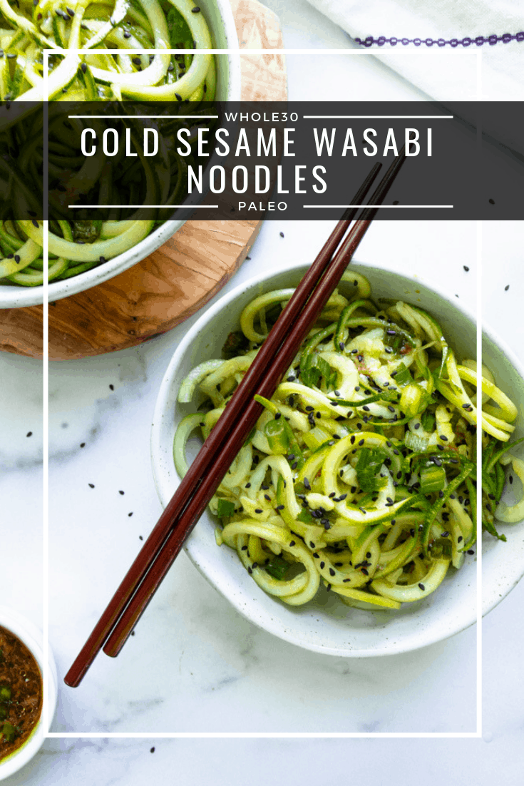 Cold Sesame Wasabi Noodles (Whole30, Paleo) a dash of dolly