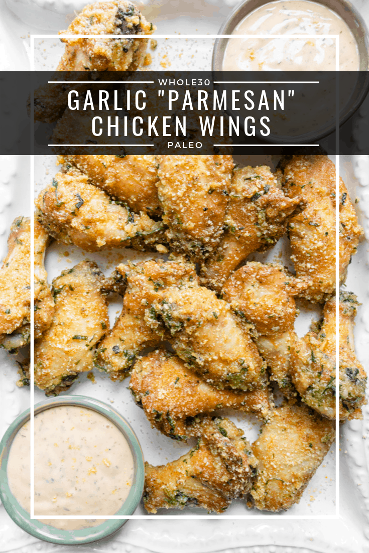 Garlic "Parmesan" Chicken Wings (Paleo, Keto, Whole30) a dash of dolly