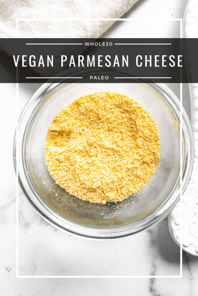 vegan parmesan cheese in a jar