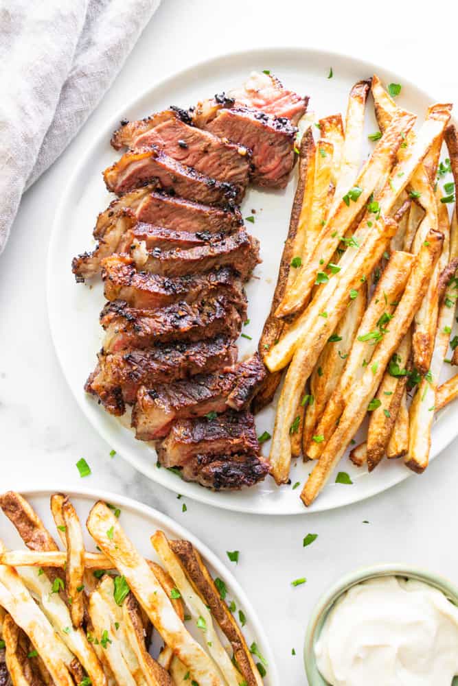 Steak Frites on a plate