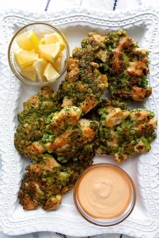 Chicken Broccoli Fritters Paleo Keto Whole30 A Dash Of Dolly