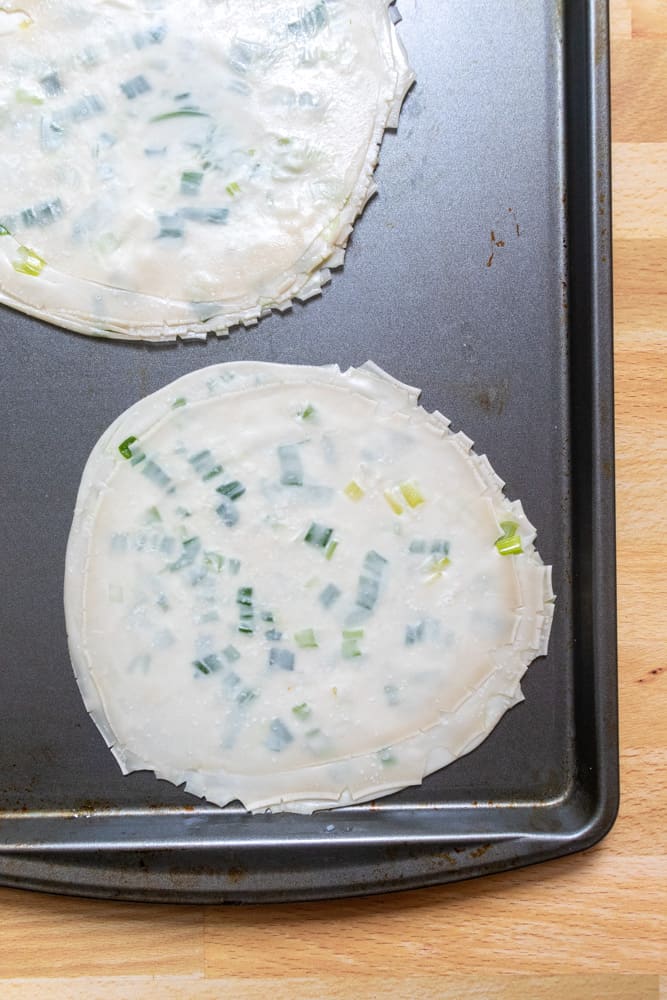 uncooked easy scallion pancakes