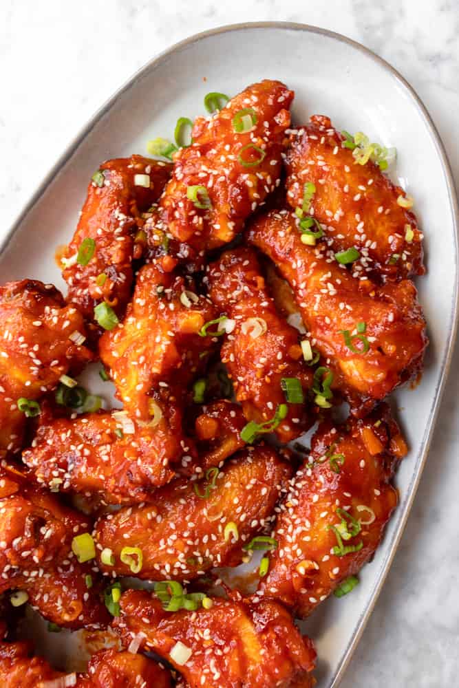 Spicy Honey Butter Chicken Wings - a dash of dolly