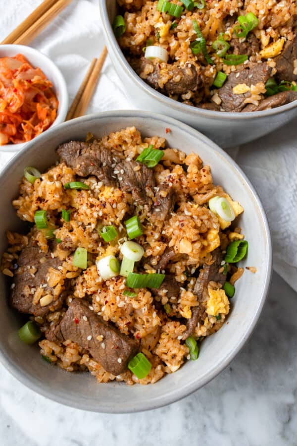 Bulgogi Kimchi Fried Rice (Gluten Free & Paleo Options) a dash of dolly